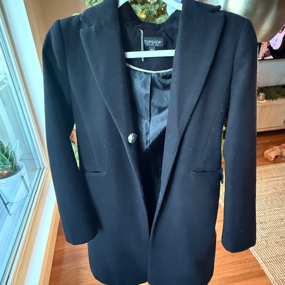 Topshop Women’s Elegant Black Coat